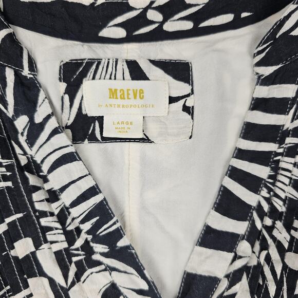 Maeve Anthropologie Cassandra Dress Womens Large Floral Boho Maxi Flutter Sleeve - Picture 2 of 8